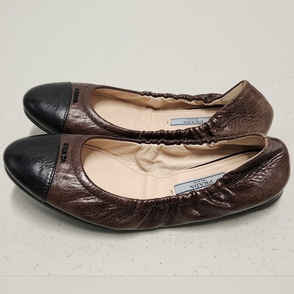Prada Scrunch Ballet Flats SIZE EU 36.5 - Picture 8 of 12